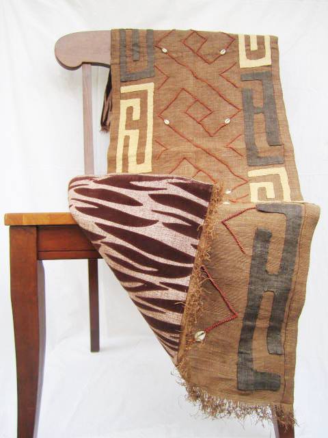 Kuba Reversible Throw | Burgundy Zebra Print-4