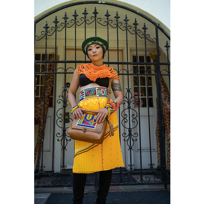 Zulu Beaded Skirt in Yellow | Handmade in South Africa-0