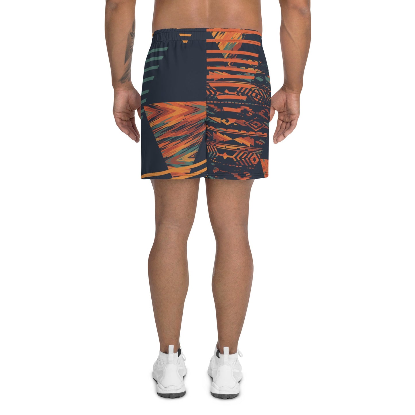 Orange and Indigo Men's Shorts-3