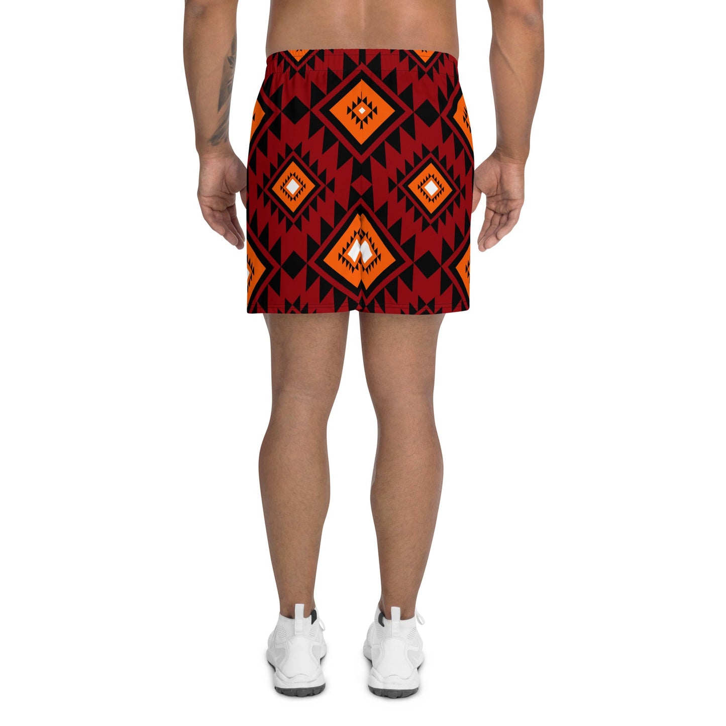 Brown African Print Men's Shorts-3