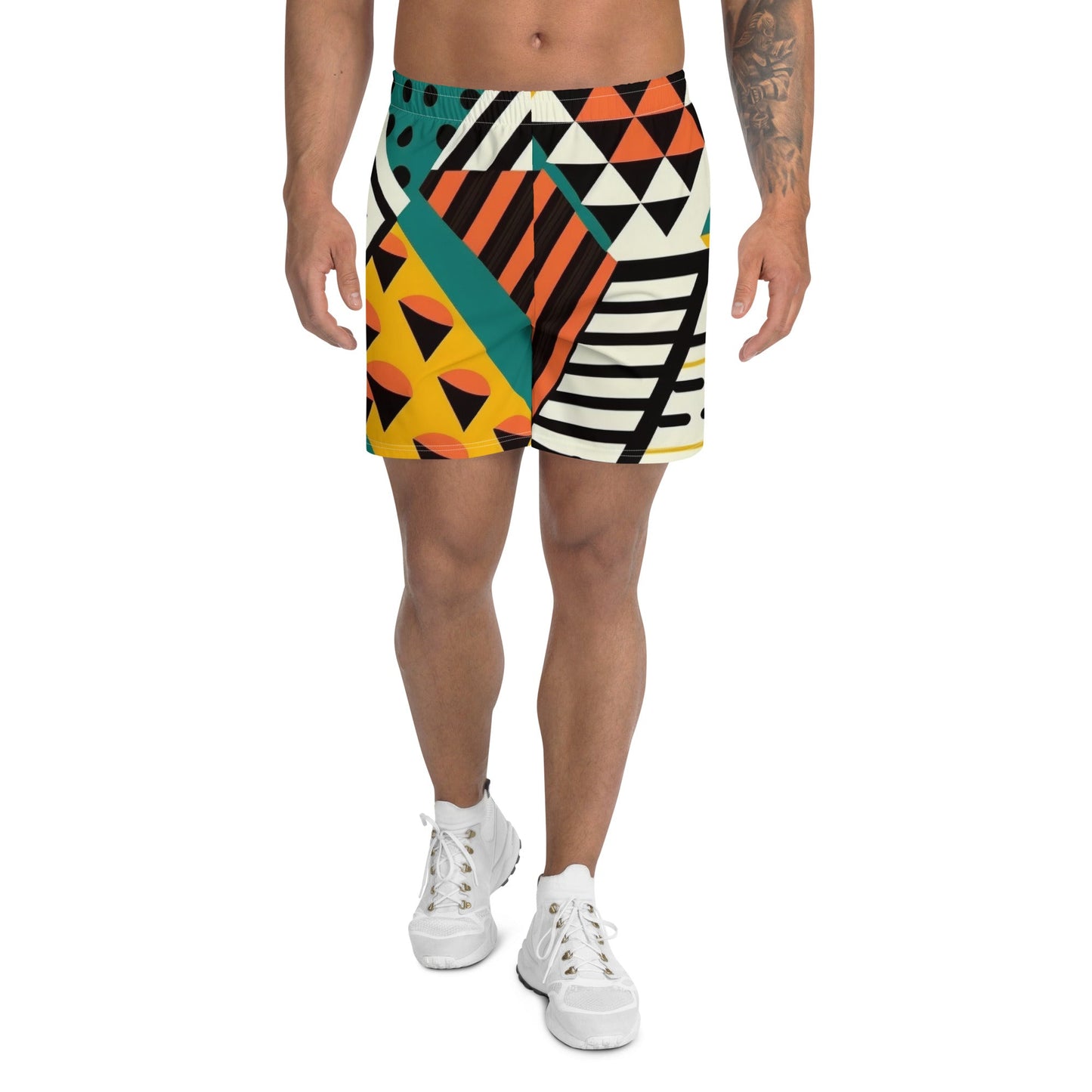 Colourful African Fabric Print Men's Shorts-3