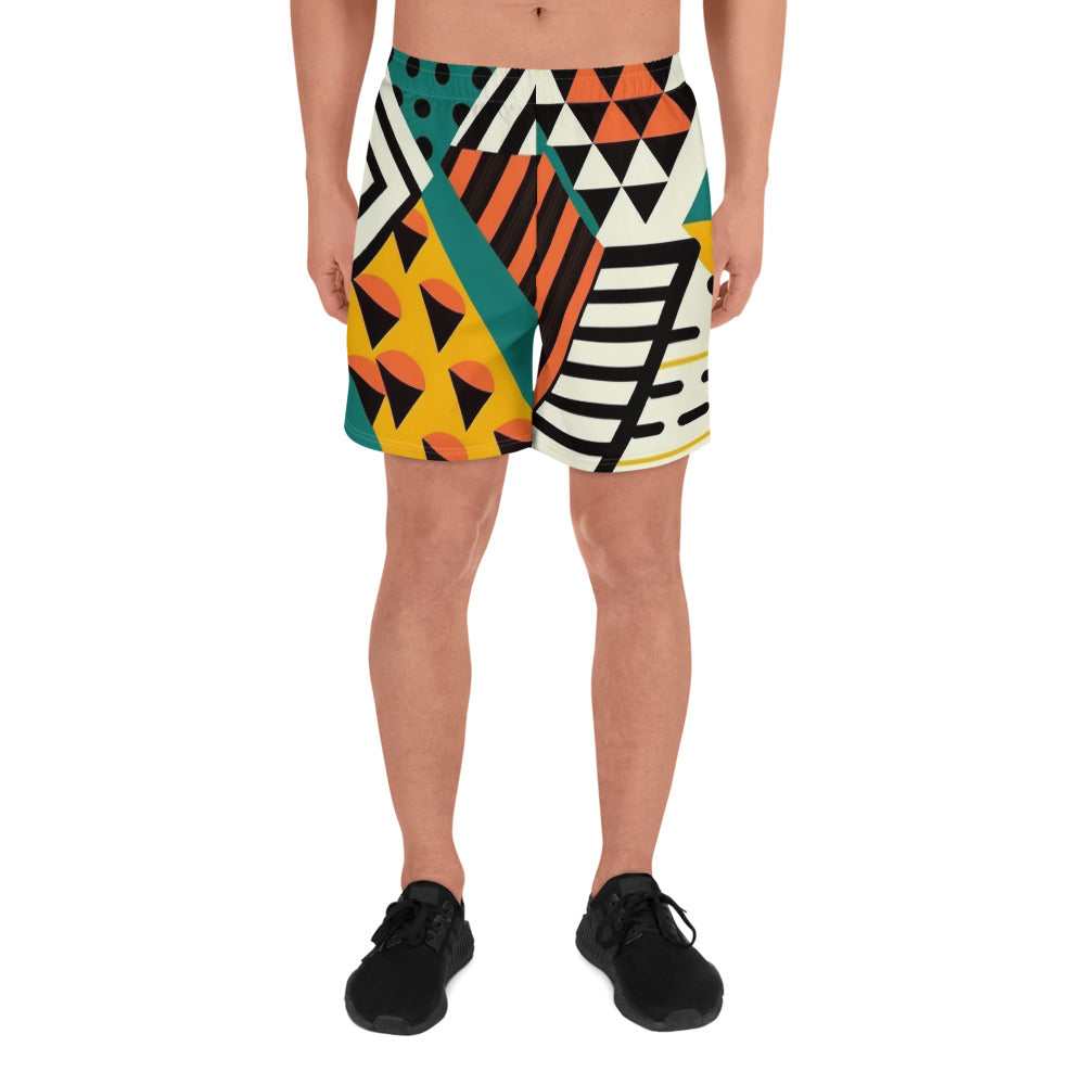 Colourful African Fabric Print Men's Shorts-4