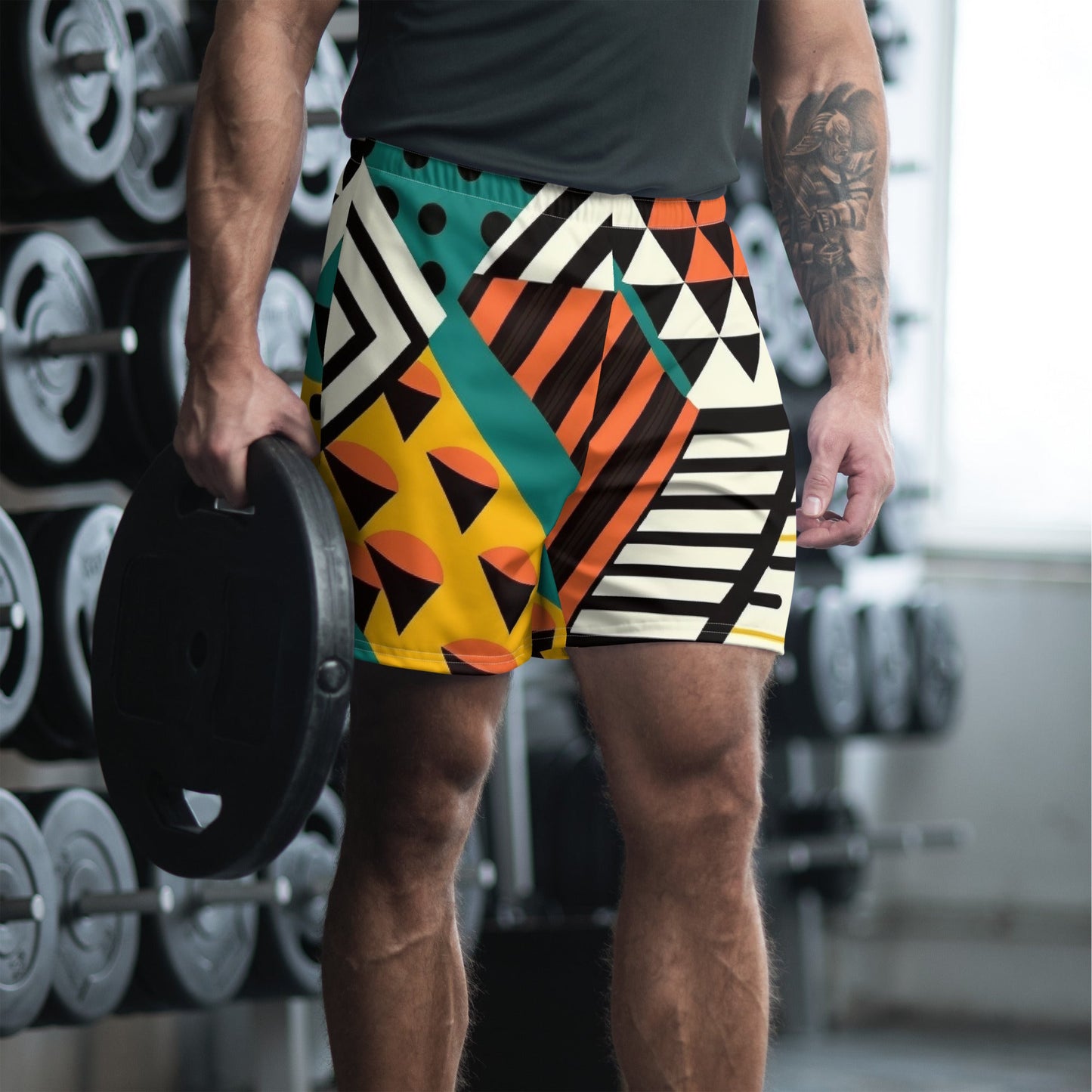 Colourful African Fabric Print Men's Shorts-1