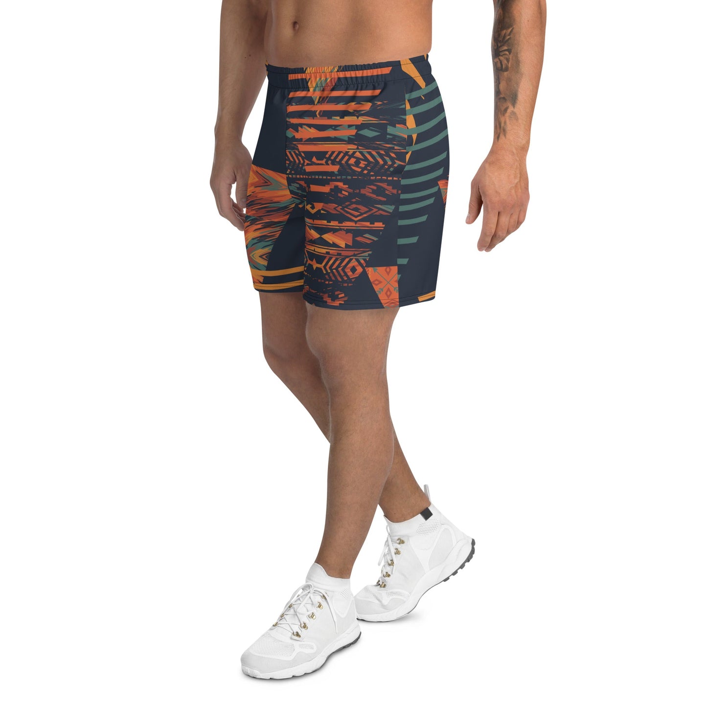 Orange and Indigo Men's Shorts-2