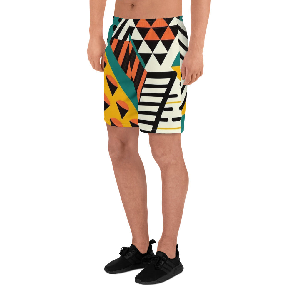 Colourful African Fabric Print Men's Shorts-2