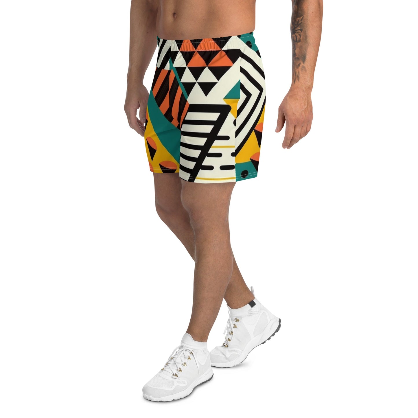 Colourful African Fabric Print Men's Shorts-6