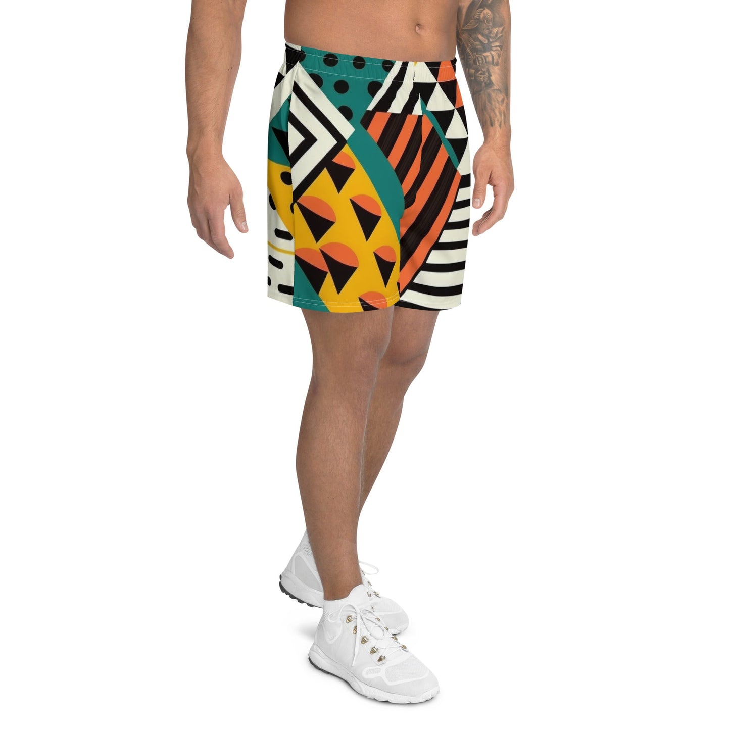 Colourful African Fabric Print Men's Shorts-5