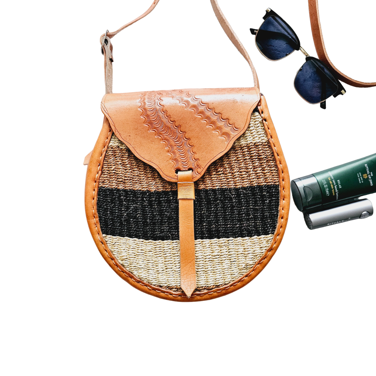 Handmade Sisal Handbag | Fully lined with an Adjustable Strap