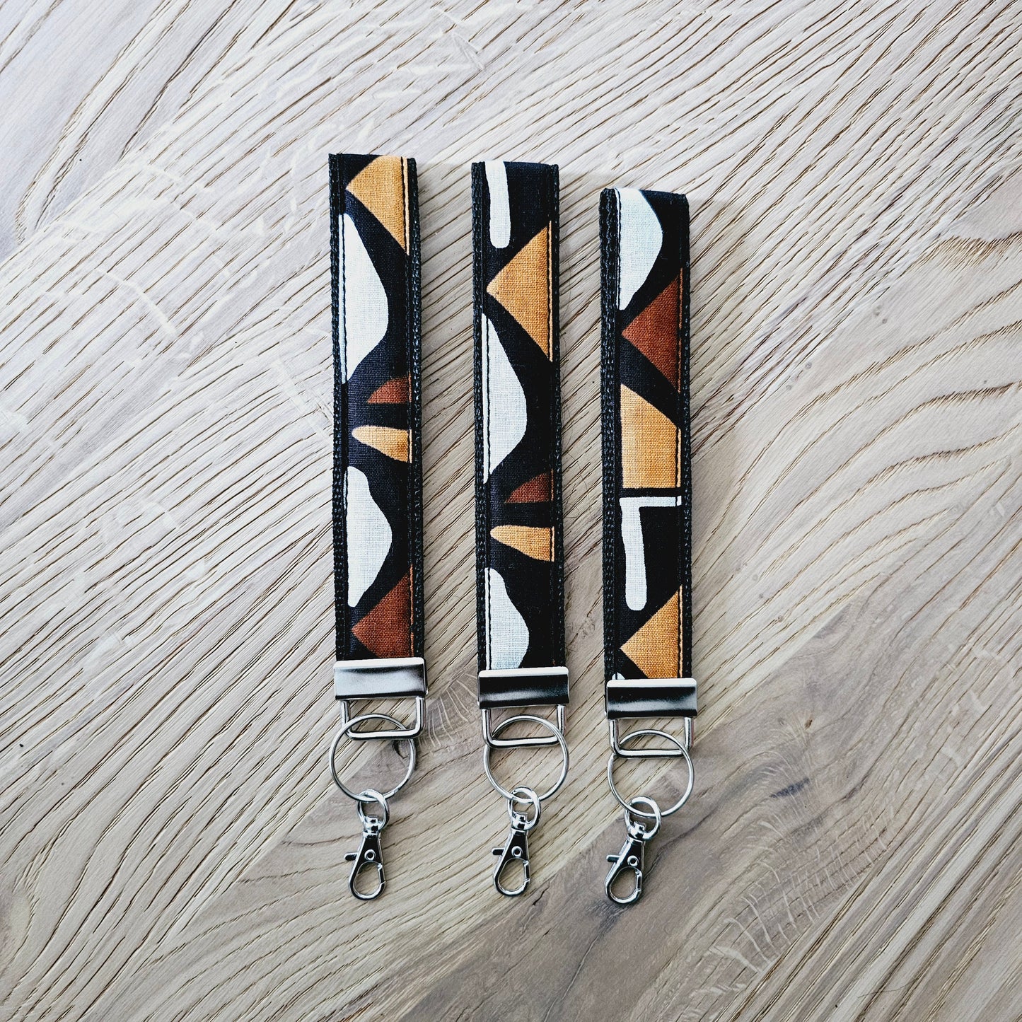 Set of 3 African Print  Key Fobs | Wristlet | Key Holder-6
