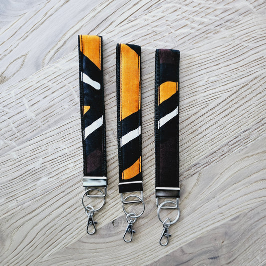 Set of 3 African Print  Key Fobs | Wristlet | Key Holder-0