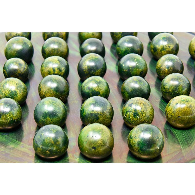 Green Soapstone Solitaire Complete Game Set 01-1