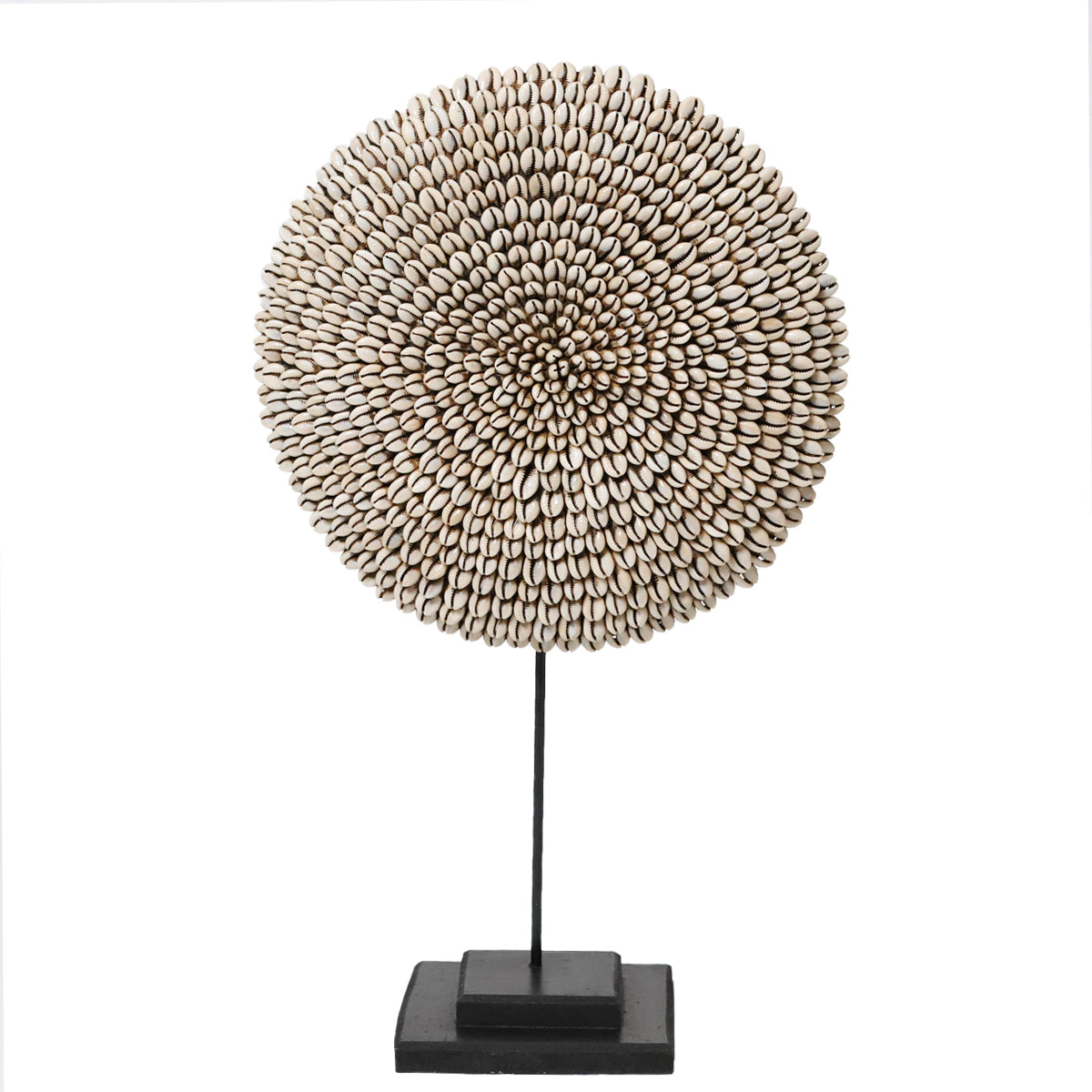 Cowrie Shell Cameroon Shield on Stand | Handmade by Tikar Tribe of Cameroon-3