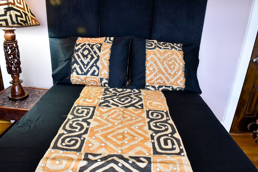 Kuba Bedspread Set Black 01-1