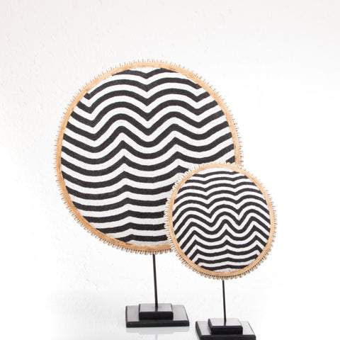 Beaded Cameroon Shield on Stand | Zig Zag Design-0