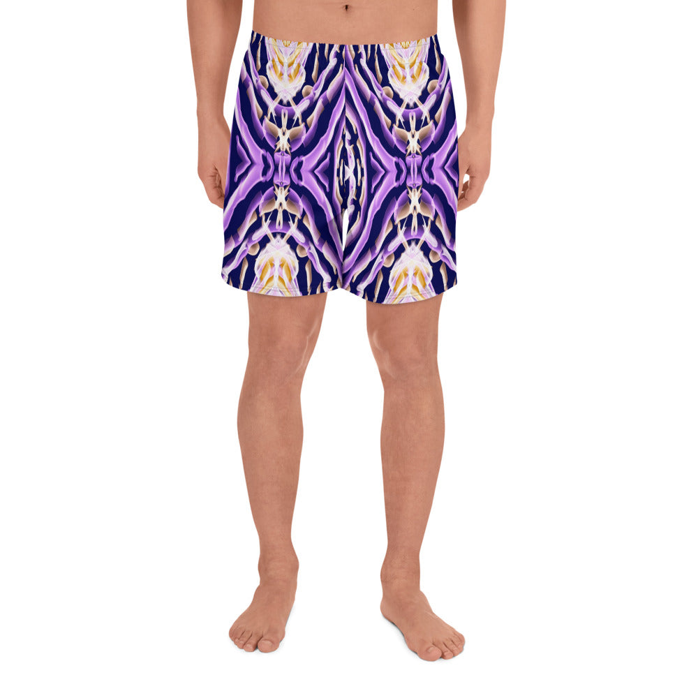 Purple African Print Men's Shorts-3