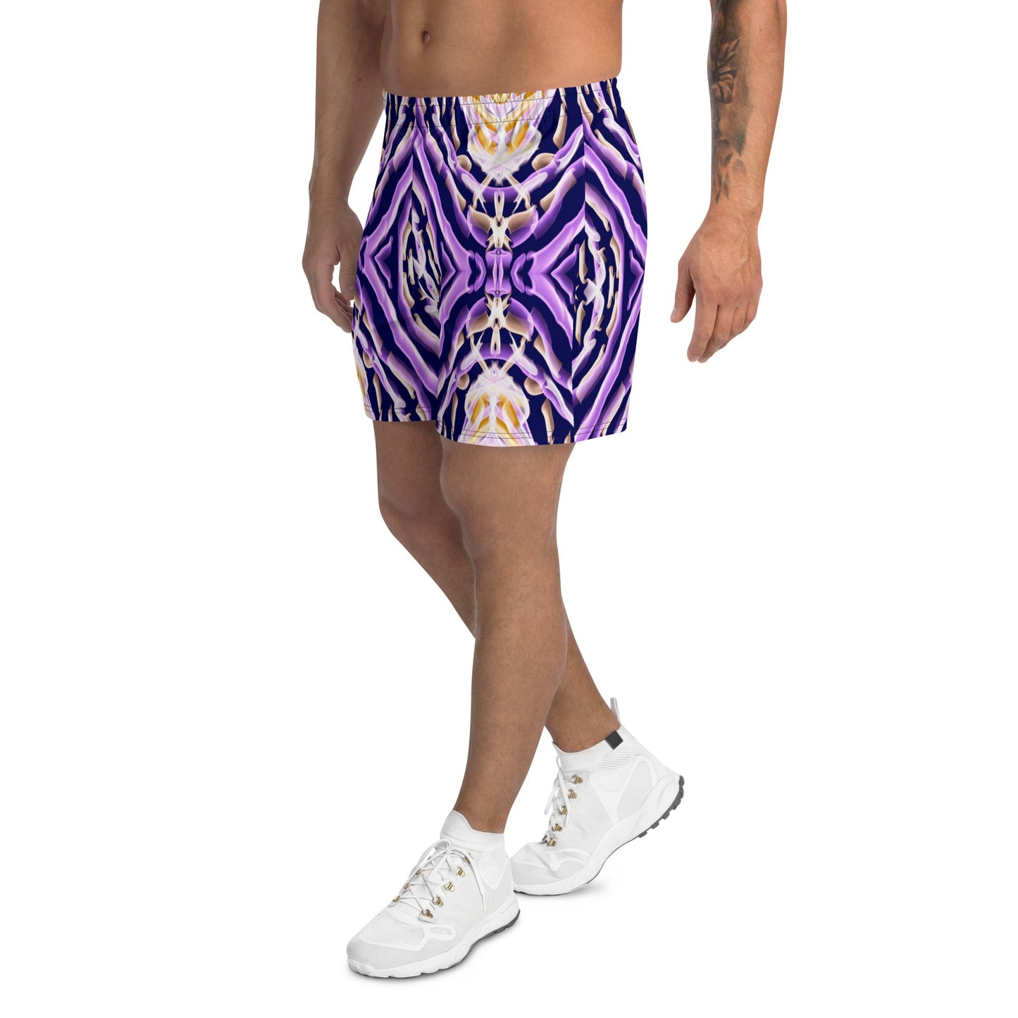 Purple African Print Men's Shorts-2