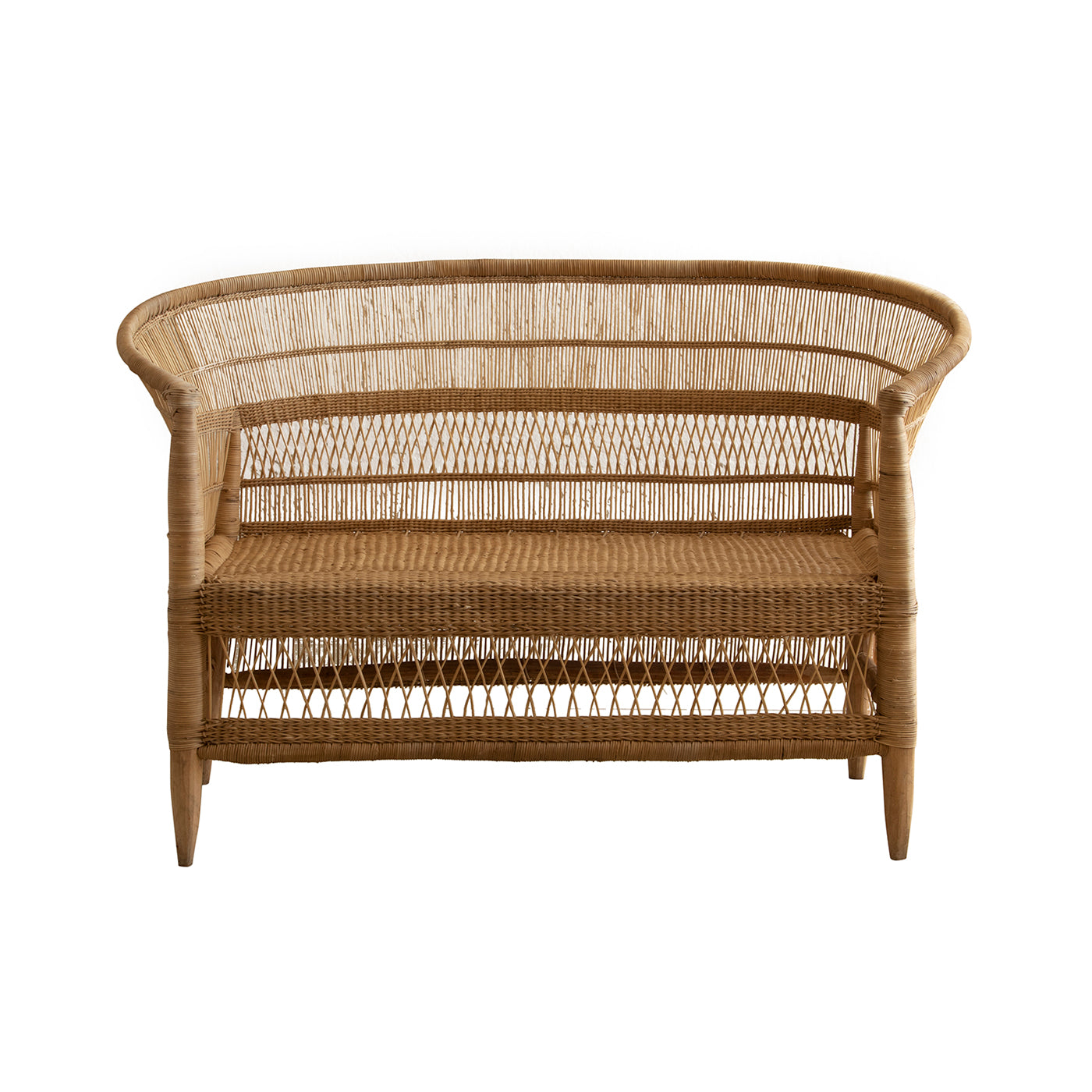 Malawi Cane Love Seat | Natural Handwoven in Malawi-0