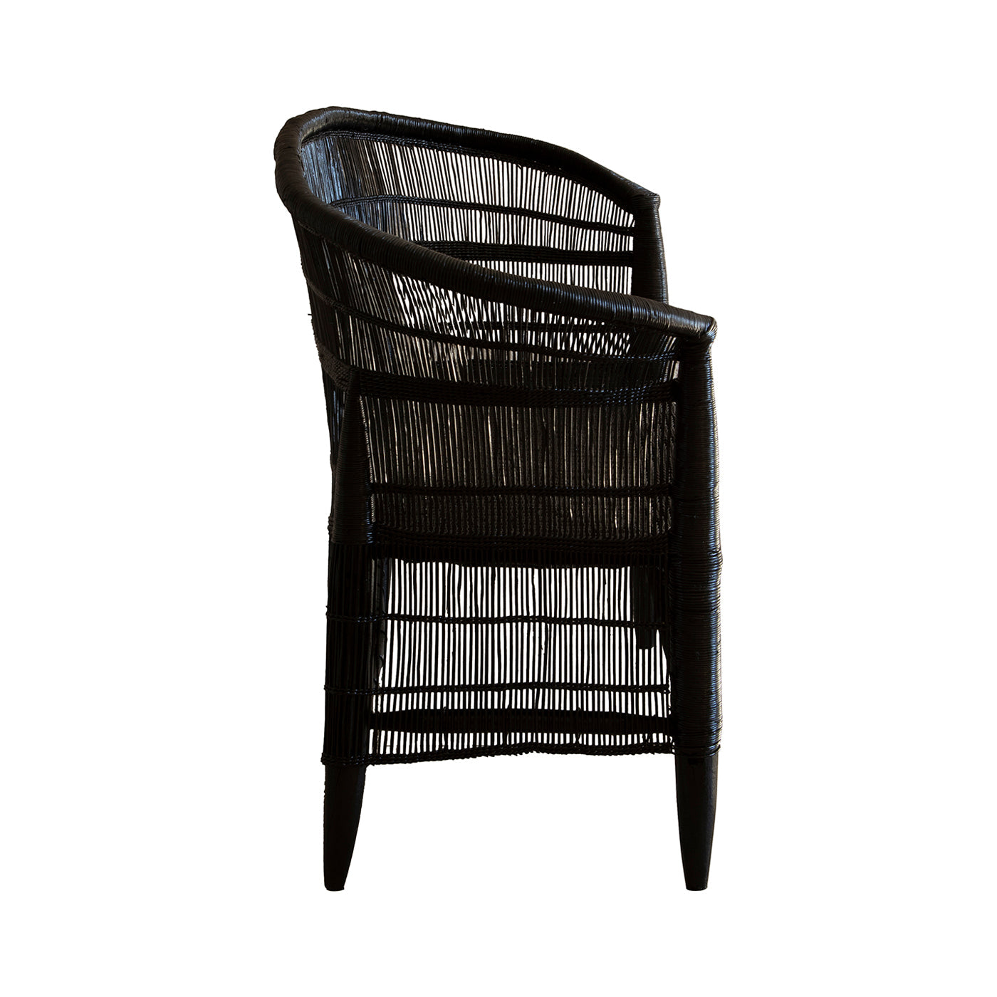 Malawi Cane Chair  | Black Handwoven in Malawi-2