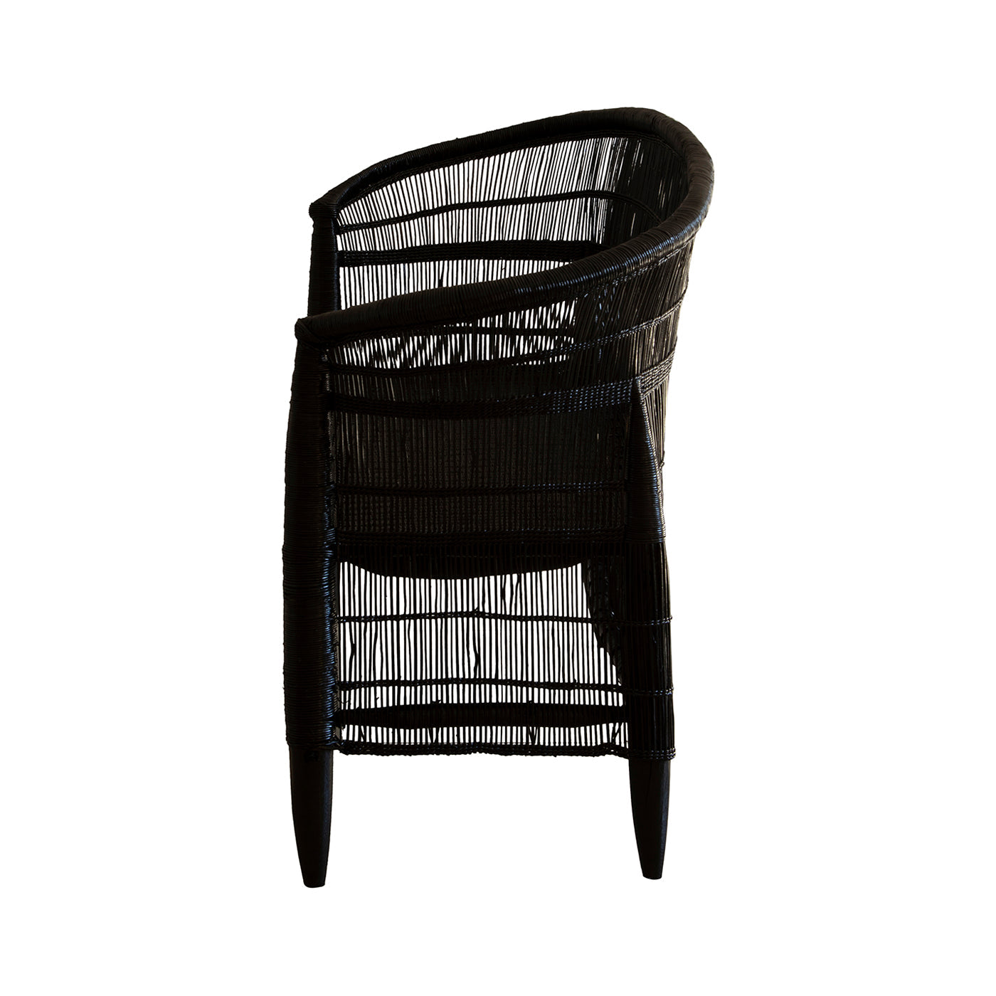 Malawi Cane Chair  | Black Handwoven in Malawi-3