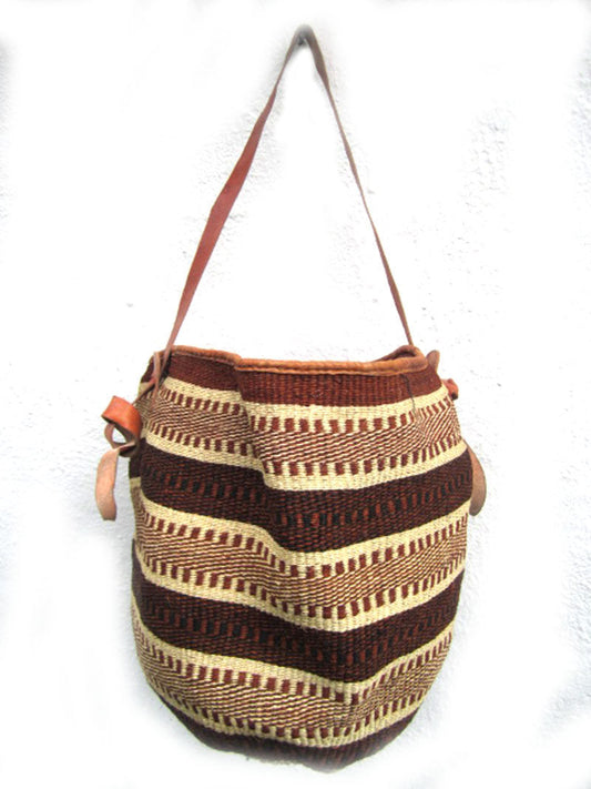 Sokoni Sisal Market Bag - Brown-0