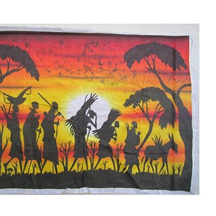 Maasai Sunset Batik Art 03-0