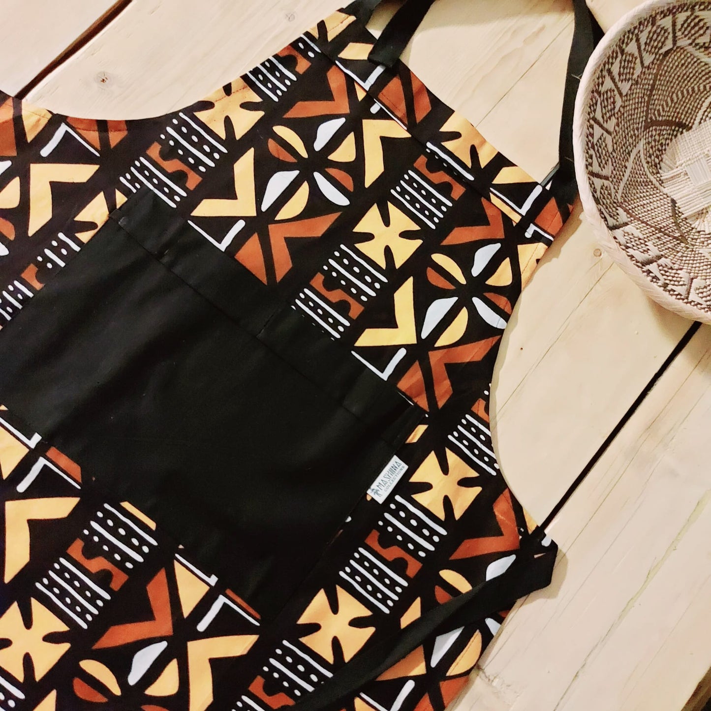 Handmade Apron and Oven Gloves Set | Made from 100% African Print Cotton | African Print Apron-1