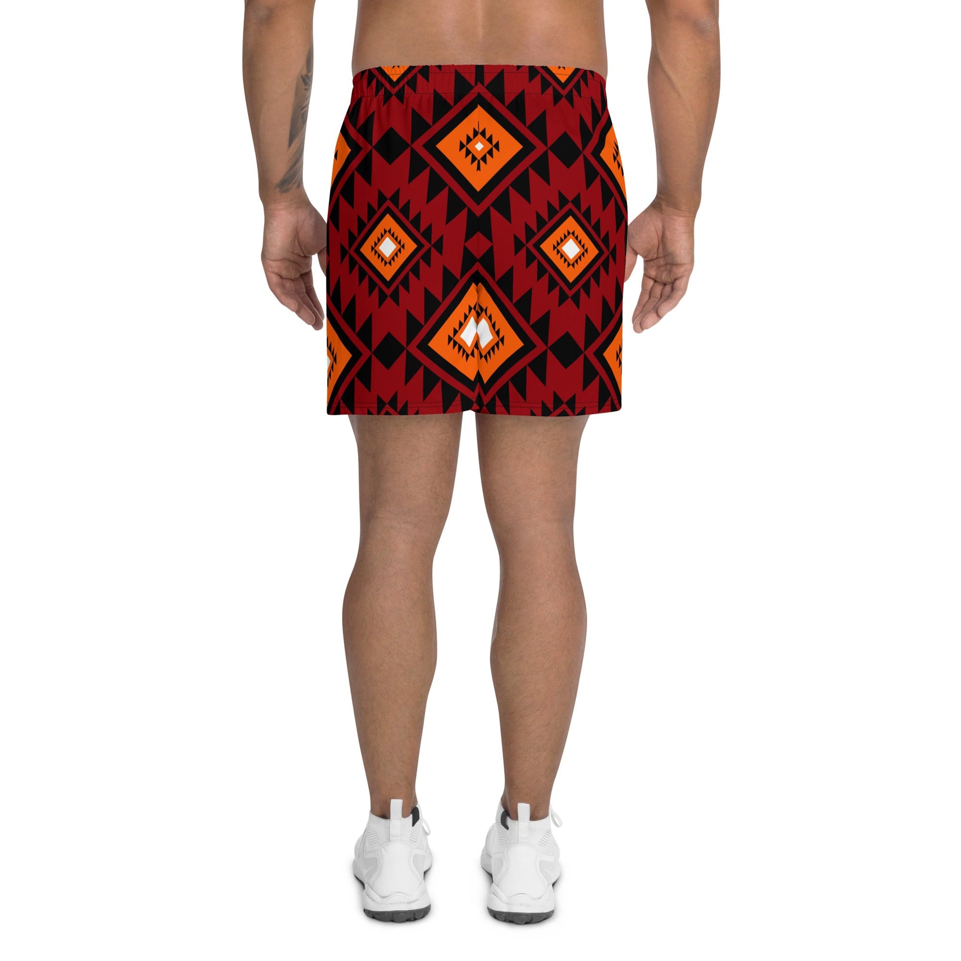 Brown African  Print Men's Shorts-3