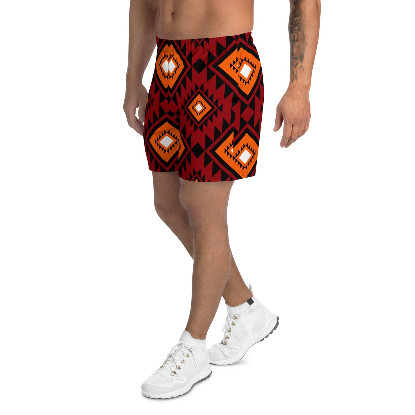 Brown African  Print Men's Shorts-2