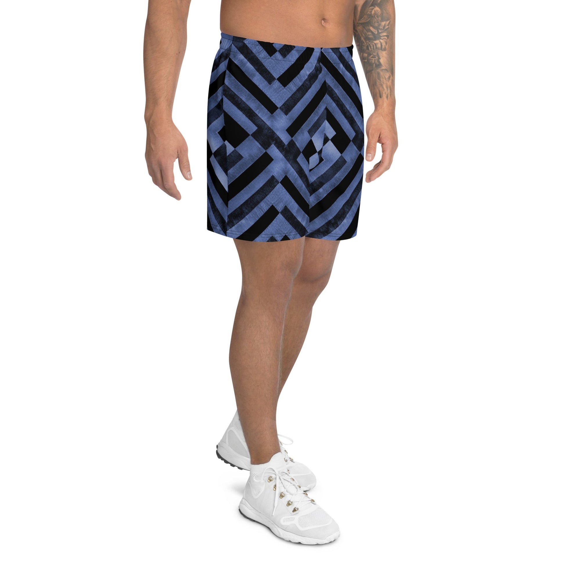 Men's Athletic Shorts in Indigo-4