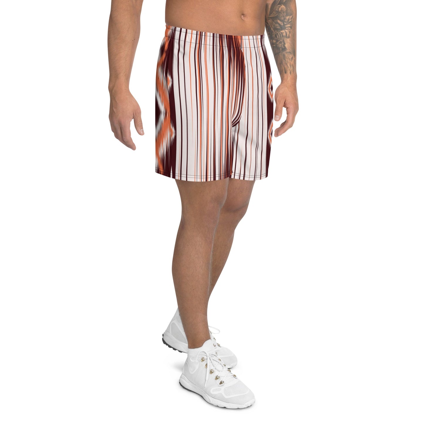 Brown Aztec Print Men's Shorts-4