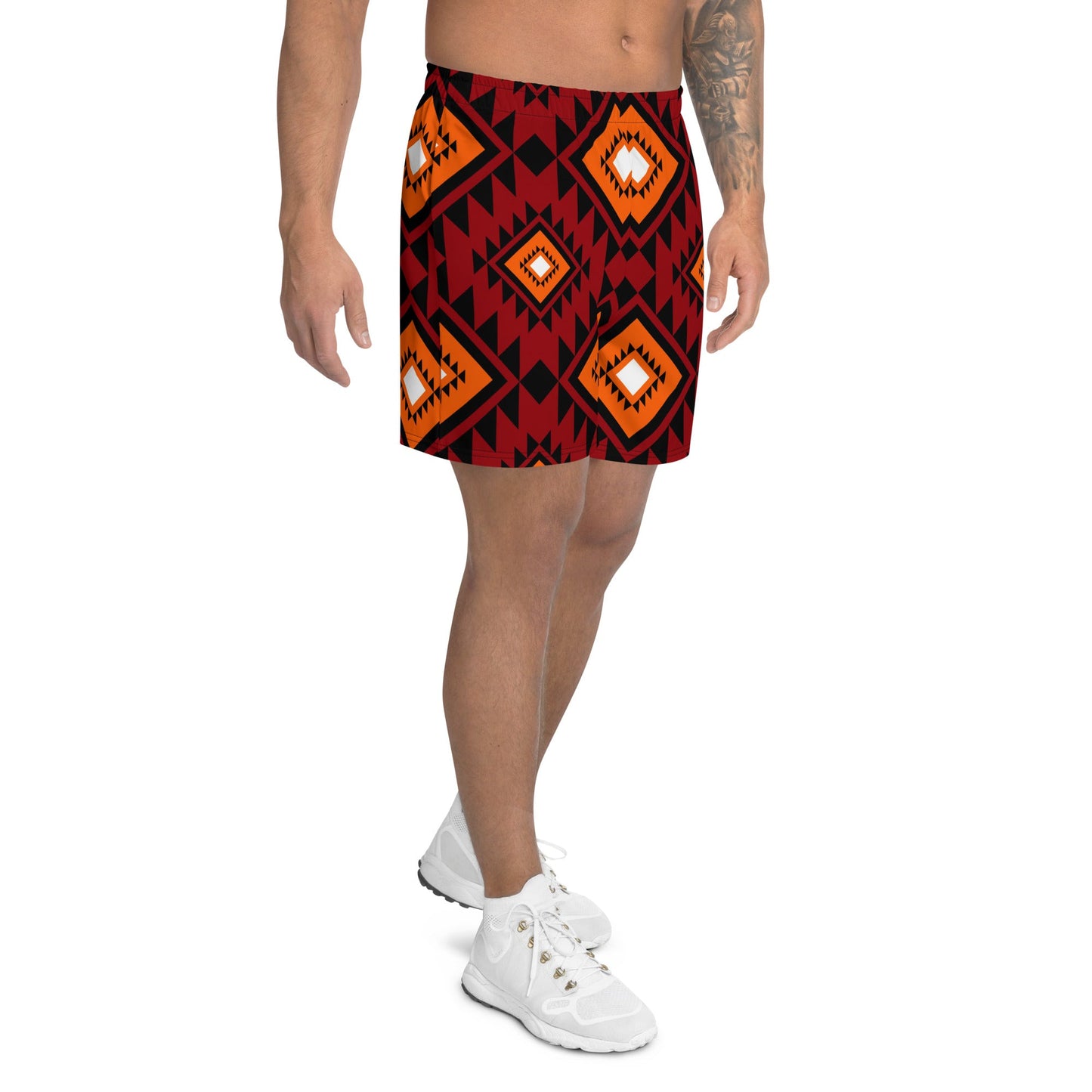 Brown African  Print Men's Shorts-1