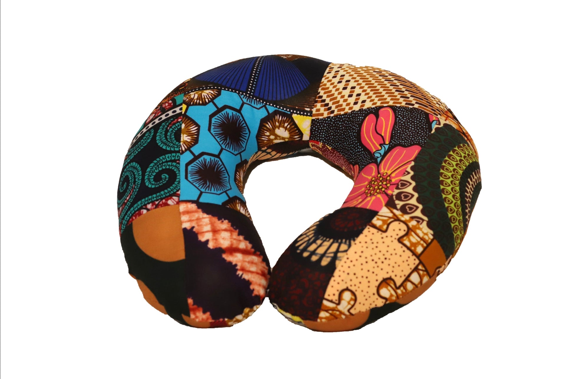 Travelling Neck Pillow - Kitenge Patch | Handmade in Tanzania-2